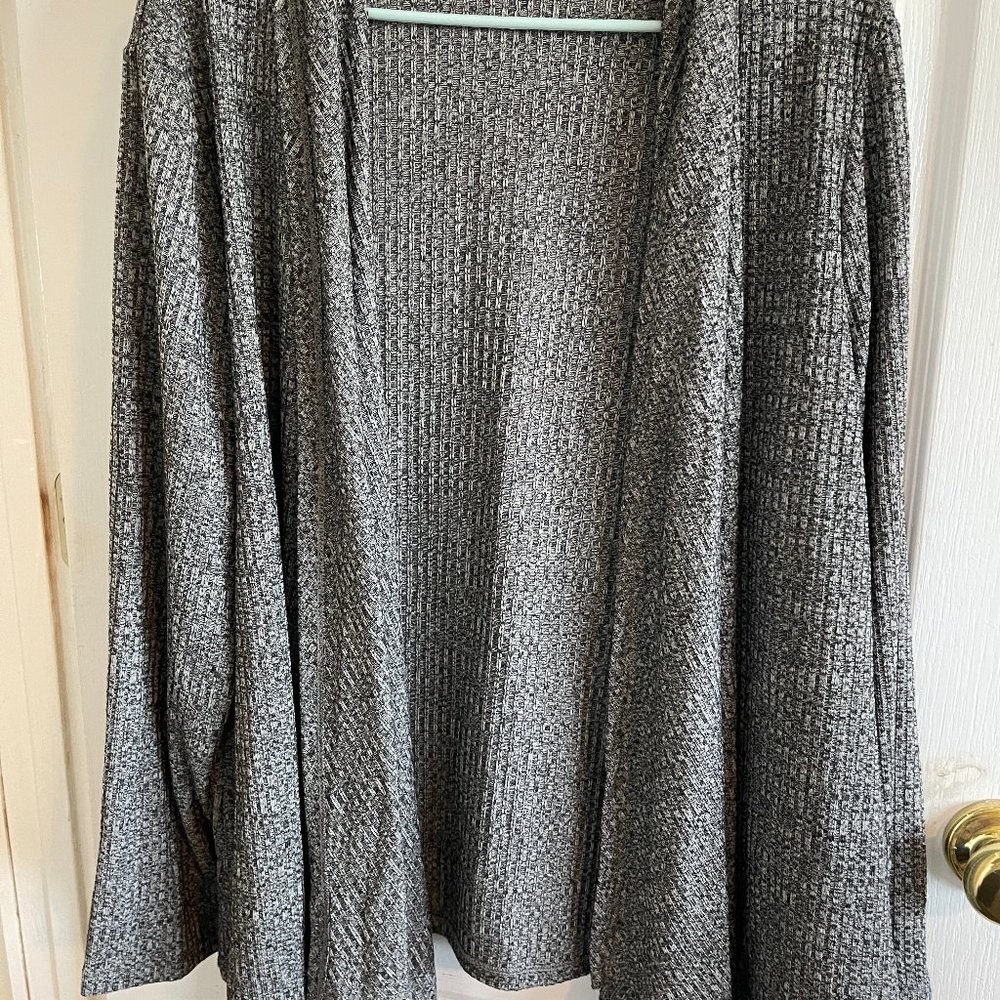 Black and white heather lightweight jacket